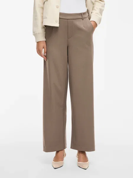 VILA Pantaloni VIVarone cappuccino maro