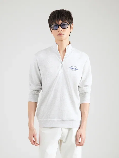 JACK & JONES Tréning póló JJBRANDON kék / fekete / melír fehér