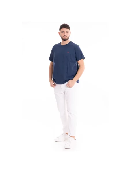 T-shirt z wyhaftowanym logo Levi's niebieska