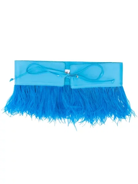 Curea The Attico cu pene albastru