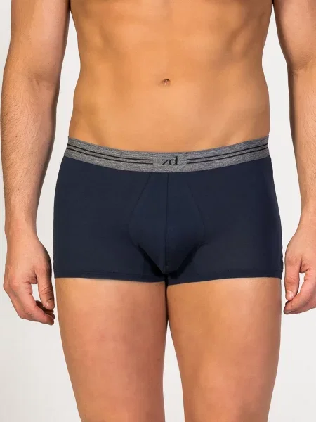 Zd ZERO DEFECTS Boxeri Athens Egyptian cotton bleumarin