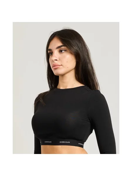 Top Guess Jeans czarny