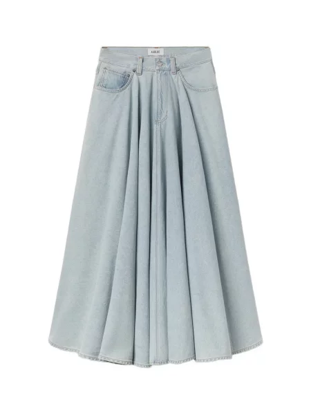 Fustă din denim Agolde albastru