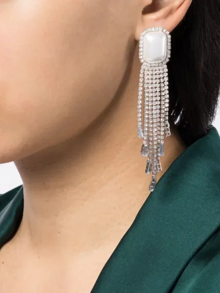 Křišťálové náušnice Hzmer Jewelry stříbrné
