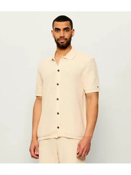 TOMMY HILFIGER Cămașă deschis bej