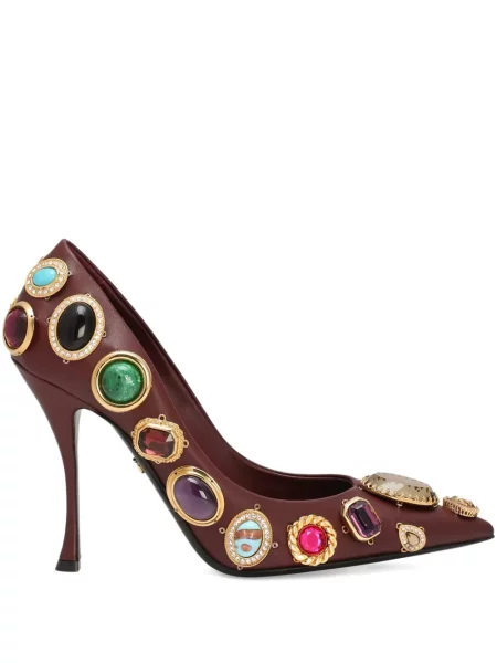 Pantofi cu toc Dolce & Gabbana maro