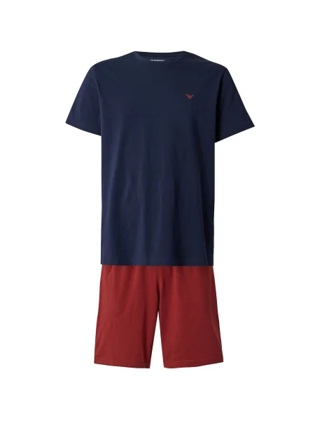 Emporio Armani Pijama scurtă bleumarin roșu