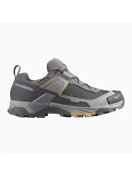 Дамски ботуши за трекинг Salomon X ULTRA 5 GTX plum kitten / nine iron / soft clay сиво