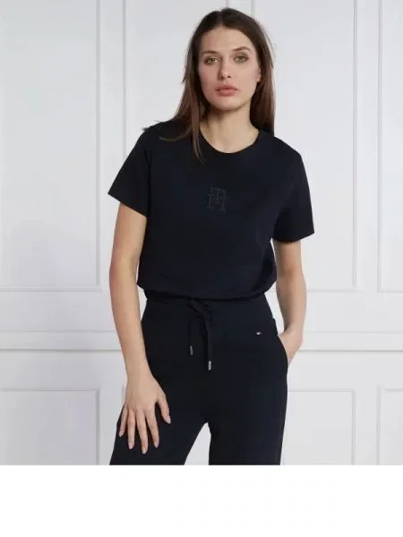 Tommy Hilfiger Póló TH APPLIQUE kék