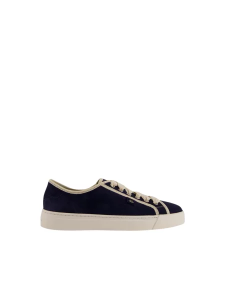 Sneakersy Santoni zamszowe niebieskie