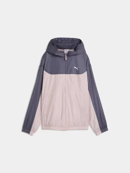 Вітровка PUMA Ess Uv Relaxed Windbreaker W комбінований верх сірий