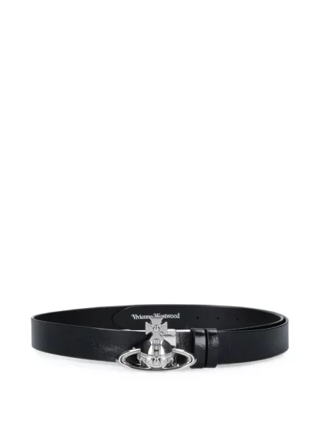 Cu centură curea Vivienne Westwood din piele cu cataramă negru