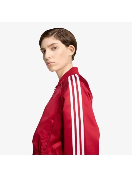 Μπουφάν adidas Satin Sst Jacket Team Victory Red/ White XL λευκό