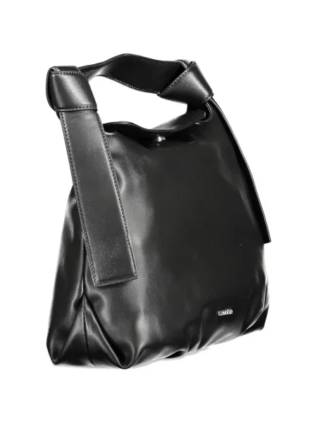 Geantă shopper Calvin Klein cu autograf negru
