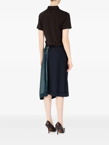 Fustă midi Maison Margiela până la genunchi albastru