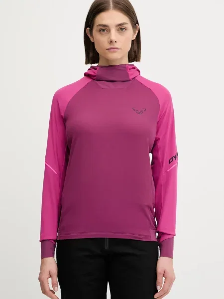 Dynafit hanorac în aer liber Alpine cu glugă uni roz