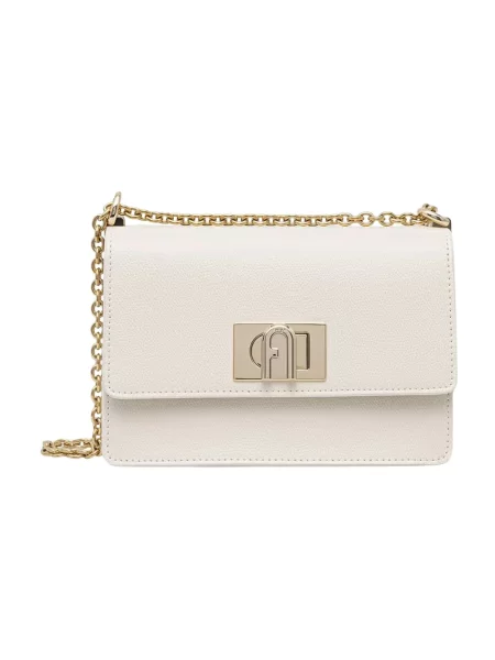 Torebka crossbody Furla skórzana beżowa