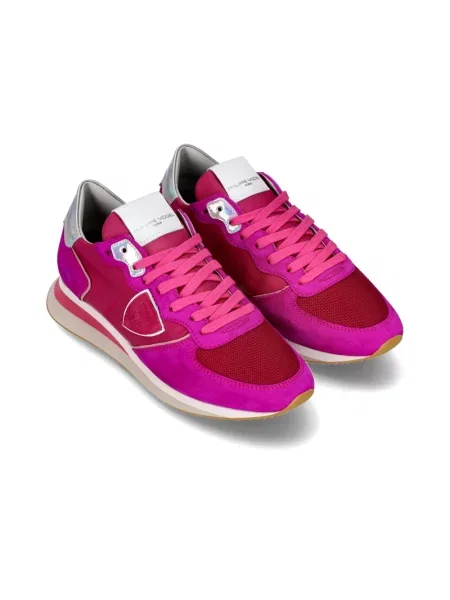 Buty do biegania Philippe Model zamszowe do biegania różowe