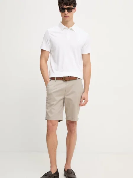 Tricou polo Calvin Klein alb