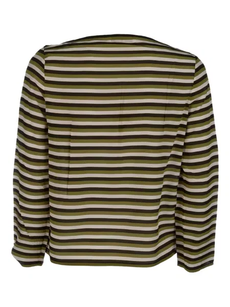 Tricou Miu Miu cu dungi cu autograf verde