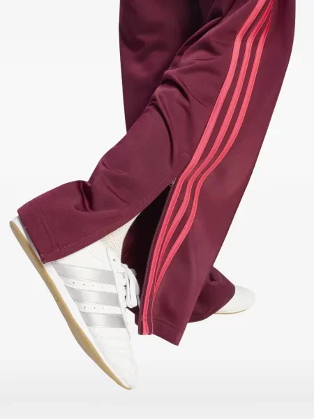 Pantaloni Adidas alergare cu model piele de șarpe cu broderie maro