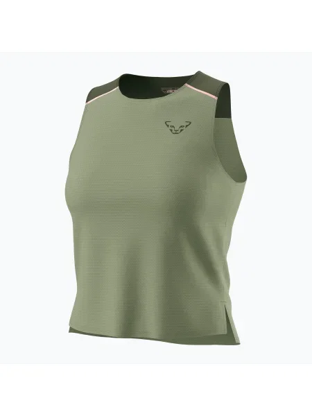 Tricou de alergare pentru femei DYNAFIT Sky Crop Top sage