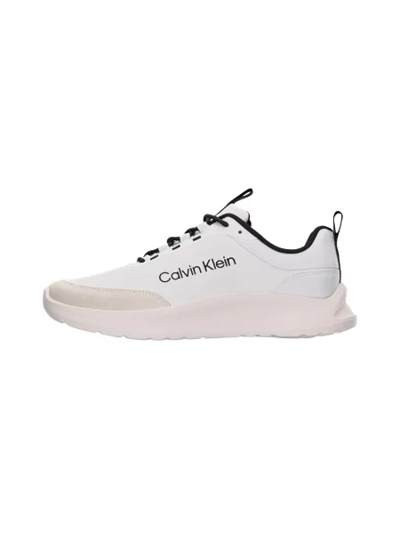 Pánske topánky Calvin Klein Light Eva Runn Essential Laceup Suede bright white/black biela