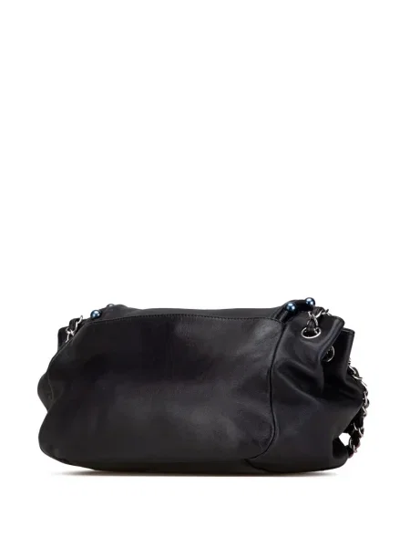Kabelka Chanel Pre-owned s perlami modrá