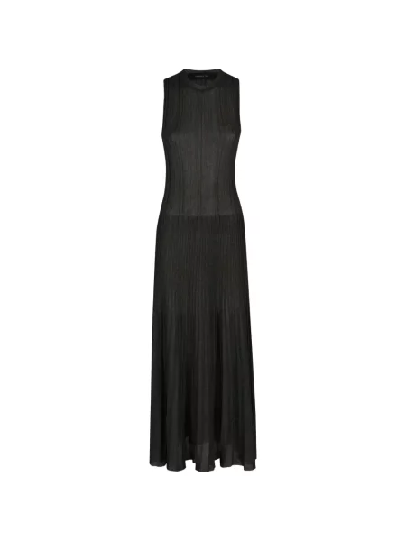 Rochie maxi Federica Tosi fără mâneci tricotate negru