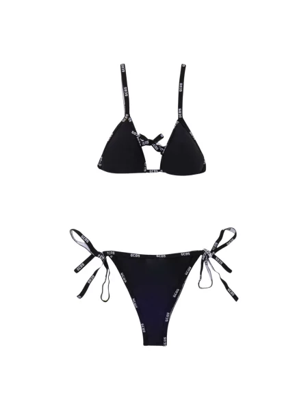 Bikini Gcds na ramiączkach z logo czarne