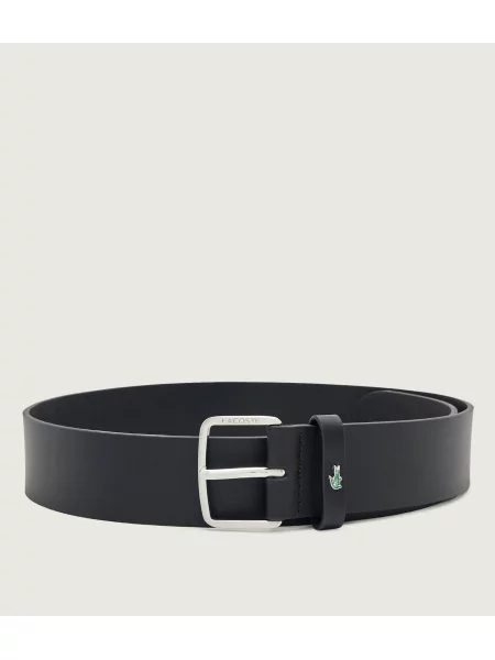 Lacoste Curea de piele negru