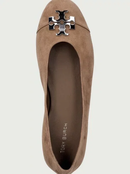 Tory Burch balerina cipő velúr Charlie Ballet bézs