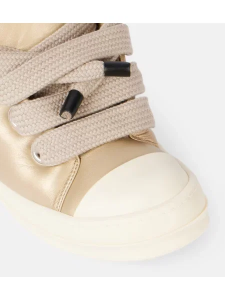Sneakerși Rick Owens din piele auriu