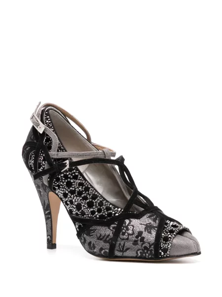 Sametové lodičky Maison Margiela černé