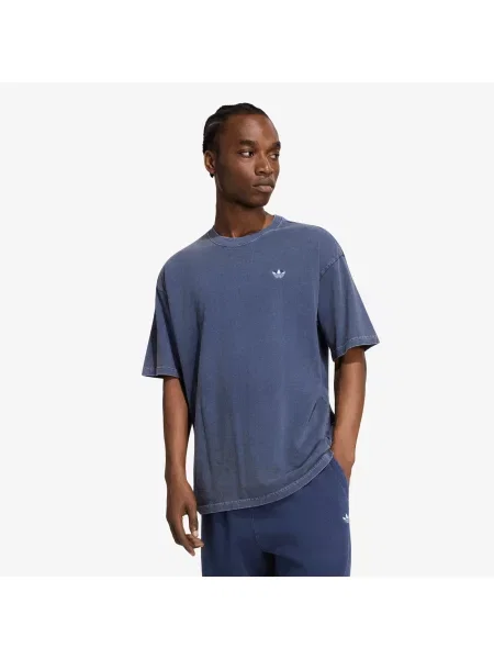 Tricou adidas Trefoil Essentials Washed Loose Dropped Shoulder T-Shirt Dark Blue XL albastru