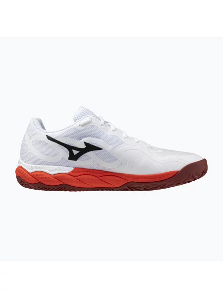 Кросівки тенісні Mizuno Wave Enforce Court CC fiery red/white/sun-dried tomato білі