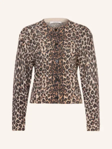 Dorothee Schumacher Pletený Svetr Leopard Statements S Kašmírem béžová / hnědá černá