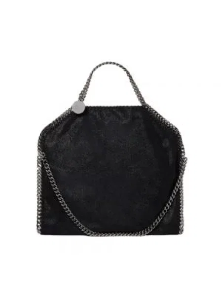 Duża mały torebka na łańcuszku Stella Mccartney z granatem czarna