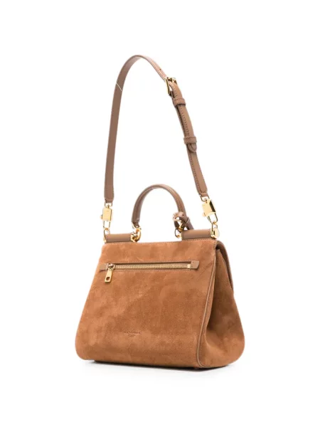 Shopper torbica Dolce & Gabbana s autogramom smeđa