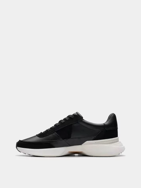 Замшевые кроссовки Clarks черные