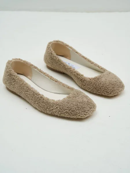 Шерстяные балетки Emmelie Delage коричневые