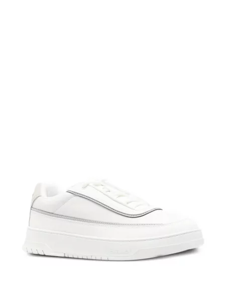 Sneakerși Blauer din piele cu autograf alb