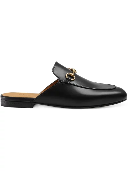 Papuci de casă Gucci din piele negru