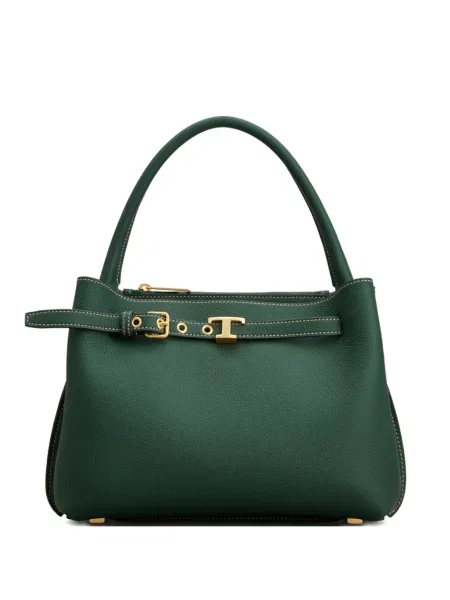 Geanta de piele Tod's din piele verde