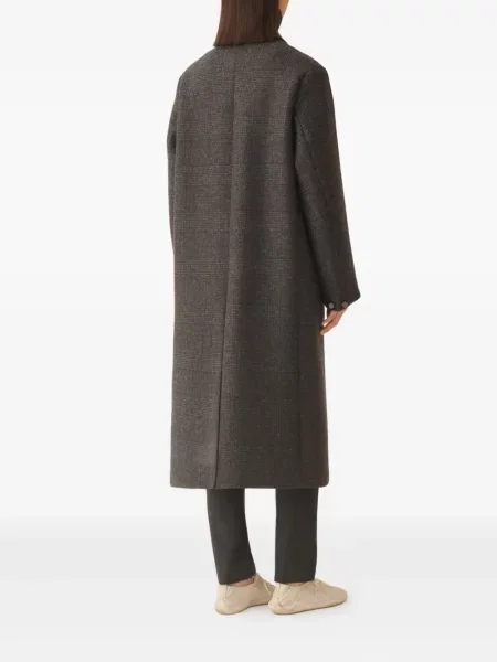 Płaszcz Fabiana Filippi w kratkę dwurzędowy szary