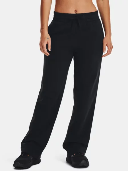 Pánske nohavice Under Armour Rival Fleece Straight Mod Rack black/white čierna