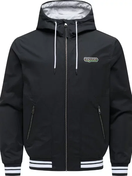 Ragwear Prehodna jakna Stewan črna bela