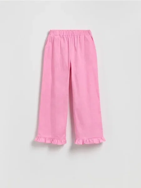 Reserved Pantaloni cu volănașe roz