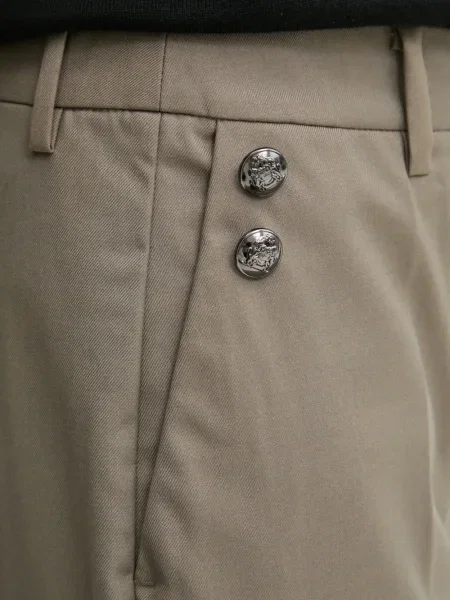 Pantaloni Bruuns Bazaar plisate gri