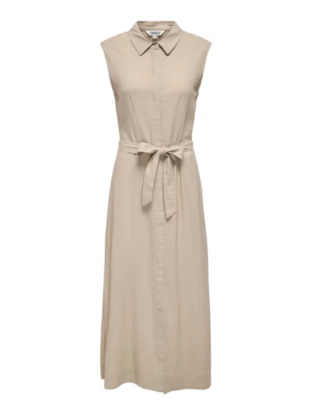 ONLY Rochie tip cămașă Goa bej